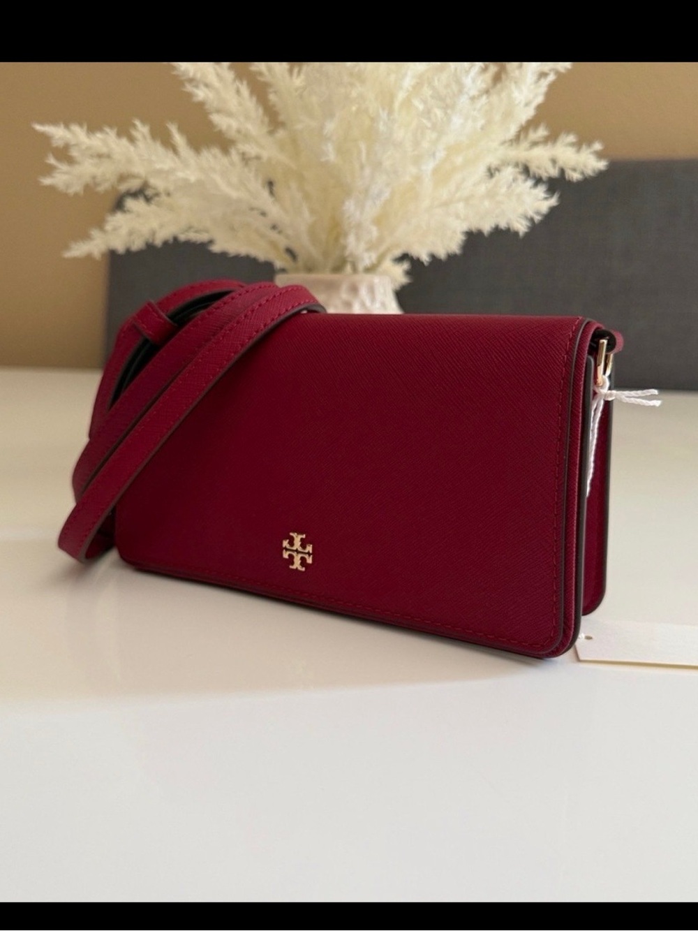 NWE , tory burch red Emerson crossbody bag 159463